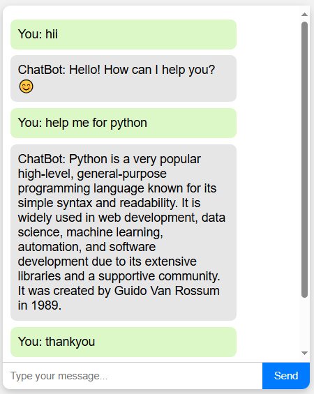 Python Django Chatbot project